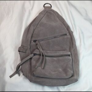 Free People Mushroom Oxford Suede Sling Bag